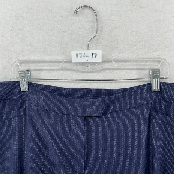 Lane Bryant Pants Womens Sz 18 Navy Blue Highrise Pinstripe Straight Ankle Pants - Picture 9 of 9